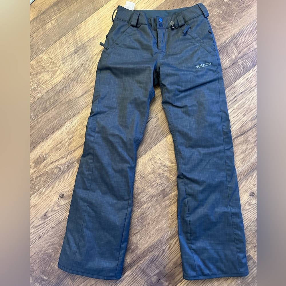 Volcom Grey and Teal chino Snowboard or Ski pants